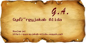 Györgyjakab Alida névjegykártya